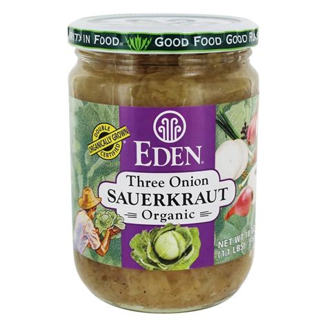 Eden Foods Organic Sauerkraut Three Onion 18 Oz