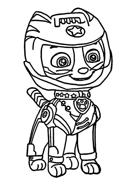 Wild Cat from Paw Patrol Coloring Page - Free Printable Coloring Pages