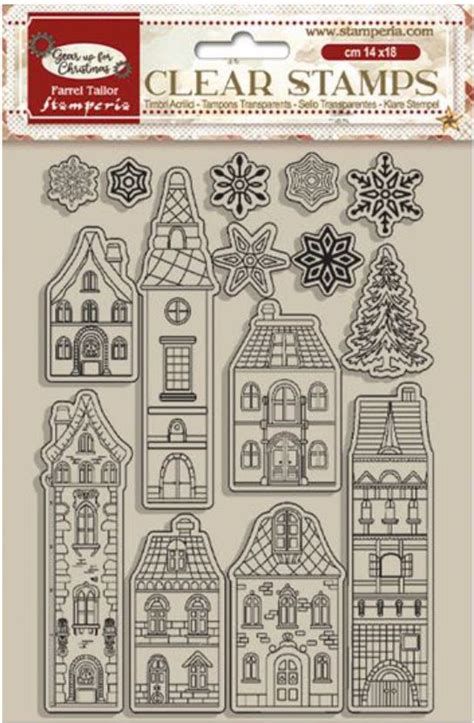 Stamperia Gear Up For Christmas Clear Stamps Cozy Houses WTK196