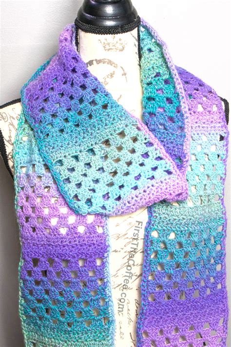 Grannys Grits Scarf Crochet Scarf Pattern That Uses The Granny