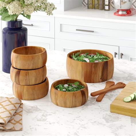 Millwood Pines Molloy Wood Bowl Reviews Wayfair