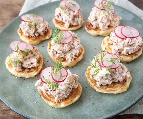 Blinis Med Lakserilette God Til Forret Og Tapas Mummum Dk