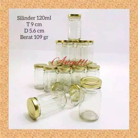 Jual Pcs Botol Kaca Silinder Ml Baru Tutup Seng Gold Harga