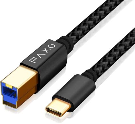 1m Nylon Usb C Printer Cable Usb 30 Black Usb C Uk