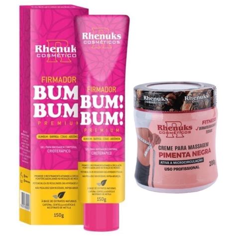 Kit Premium Ver O Bumbum Firmador Perfeito Creme Para Massagem