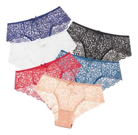 Paquete 6 Pantaleta Bikini Lencería De Encaje Sexy MercadoLibre
