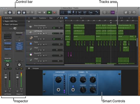 Logic Pro Main Window Logic Pro X Help