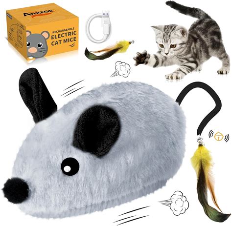amazoncom interactive cat toys mouse  indoor cats rechargeable