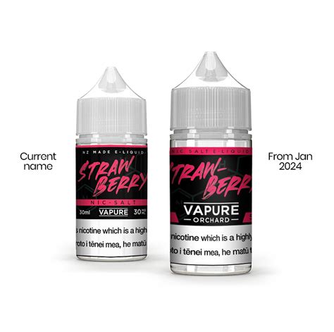 Buy Salted Nicotine Vape Juice Vapure Orchard Strawberry Salts