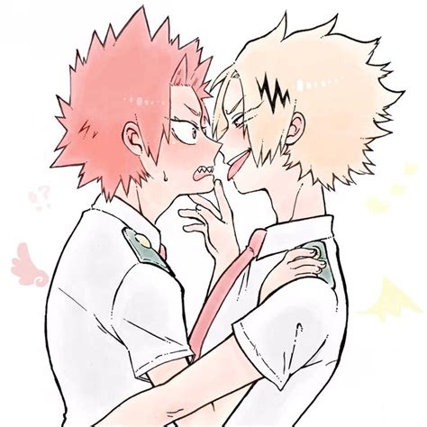 Kirishima Eijirou × Kaminari Denki Personajes De Anime Historieta De Amor Parejas De Anime