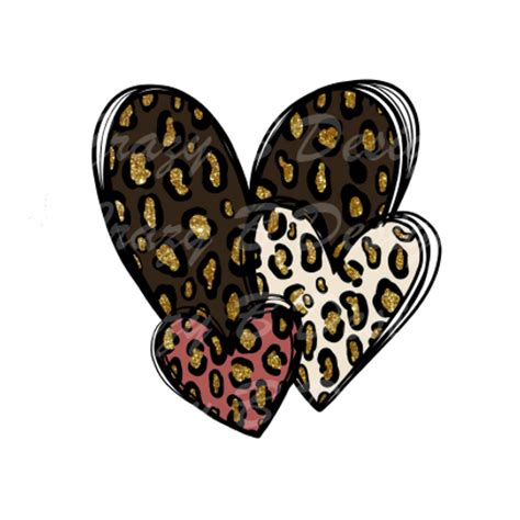 Trio Leopard Heart