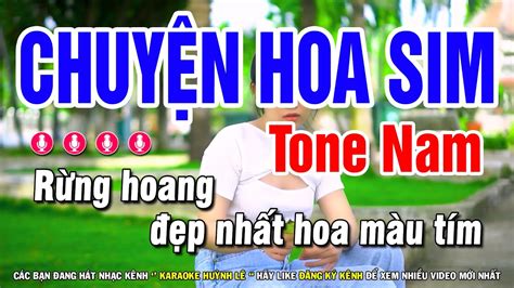 Karaoke Chuy N Hoa Sim Tone Nam Beat Chu N Karaoke Hu Nh L Youtube