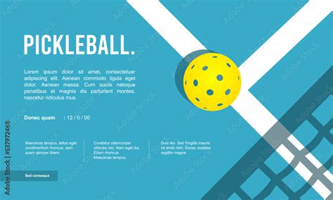Great Simple Pickleball Background Design For Any Media Stock Vector