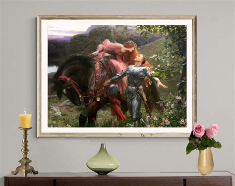 La Belle Dame Sans Merci By Frank Bernard Dicksee Fine Art Etsy