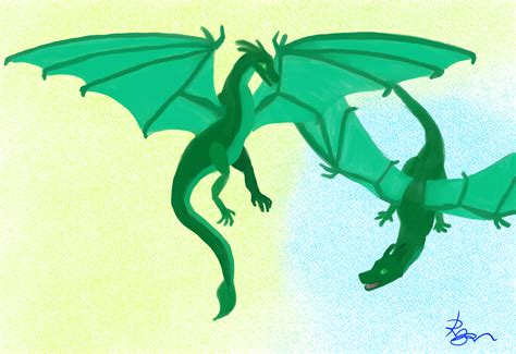 Happy Green Wyvern! (Art by me) : r/dragons