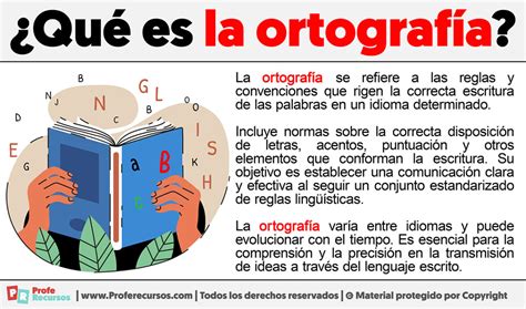 Qu Es La Ortograf A Definici N De Ortograf A