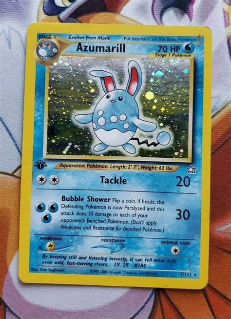 Azumarill 1st Edition Holo 2000 Pokemon Neo Genesis 2 111 MP EBay