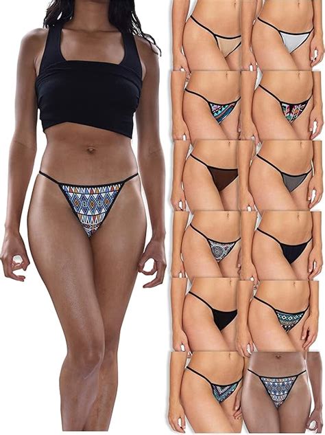 Sexy Basics Womens Buttery Soft String Bikini Briefs Pack Of