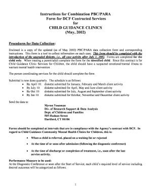 Fillable Online Dcfrsa Ct Instructions For The Data Collection Forms