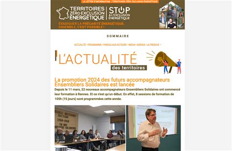 Newsletter Territoires Zéro Exclusion Énergétique Avril 2024