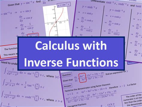 Calculus Inverse Trigonometric And Hyperbolic Functions Further Maths