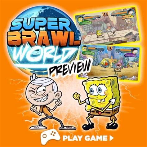 The Game Cover For Super Brawl World Which Features Two Cartoon