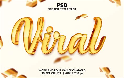 Viral Text Effect Photoshop Premium Psd File