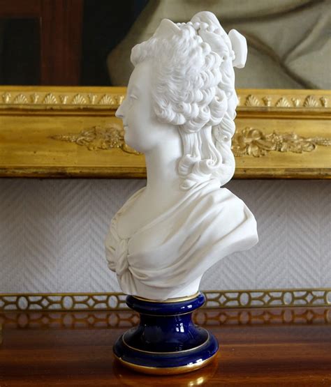 Proantic Sèvres Biscuit Porcelain Bust Of Marie Antoinette Queen O