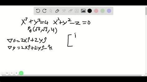 Solvedfind Parametric Equations For The Line Tangent To The Curve Of