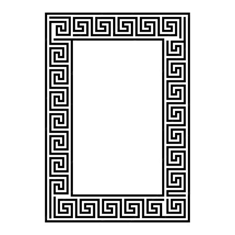 Premium Vector Greek Key Rectangle Frame Greek Border Vector