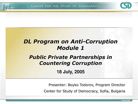 Dl Program On Anti Corruption Module 1 Ppt Download