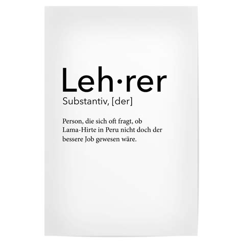 Lehrer Definition 12 Als Poster Bei ArtboxONE Kaufen