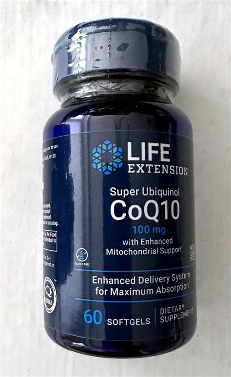 Life Extension Super Ubiquinol Coq10 100mg Enhanced With Mitochondrial