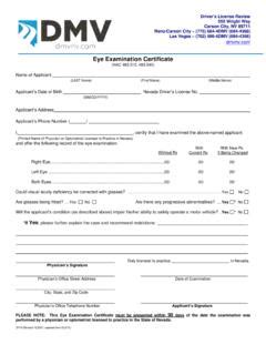 Eye Examination Certificate Dmvnv Eye Examination Certificate