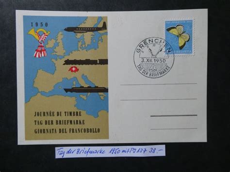 Karte Tag Der Briefmarke 1950 Mit PJ J137 Kaufen Auf Ricardo