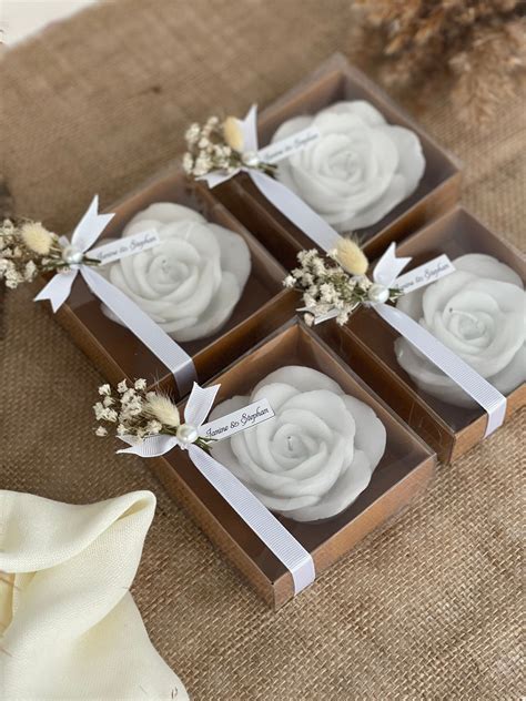 Personalized Wedding Candle Favors Rose Candle Ts Bulk Candle T