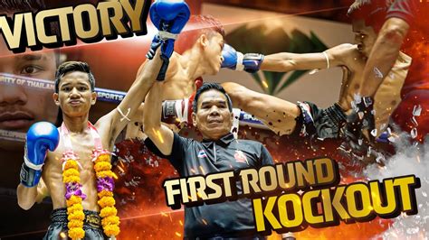 Muay Thai Knockout In The First Round Chaiyalek Punch It Gym Koh