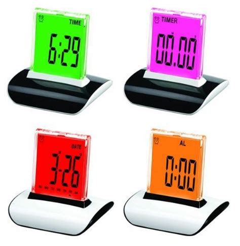 Push Panel Color Changing Lcd Clock Shenzhen Ekson Electronic Coltd