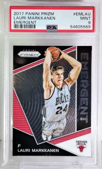 Lauri Markkanen Recrue Psa Panini Prizm Emergent Emlau Bulls