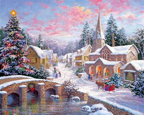 Paysages De Neige Noel En Peinture Page