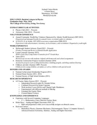 Jaylond Official Resume Pdf