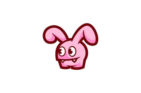 Premium Vector | Monster bunny vector template logo design