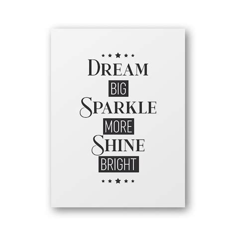 Premium Vector Dream Big Sparkle More Shine Bright Vector Typographic