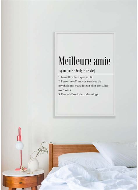 Meilleure Amie Affiche Définition à offrir à un ami LAfficherie