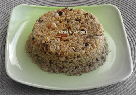 Padma S Recipes Black Eye Bean Rice