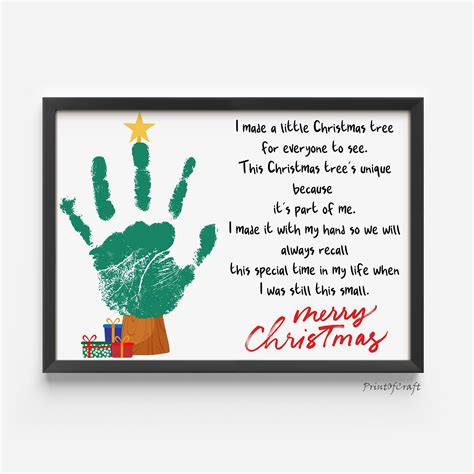 Printable Christmas Handprint Poem Printable Word Searcheshandprint