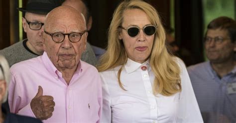 Le Magnat Des M Dias Rupert Murdoch Et La Mannequin Jerry Hall Ont