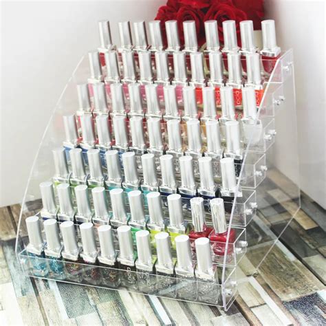 1 7 Tiers Cosmetics Nail Polish Rack Display Holder Plastic Box Acrylic