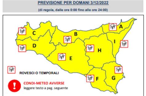 Allerta Meteo Gialla Per Maltempo In Sicilia Temporali Da Palermo A