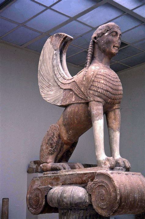 Winged Sphinx Of Naxos Delphi Museum Delphi Greece Flickr